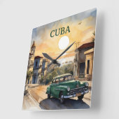 Horloge Carrée Cuba (Angle)
