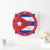 Horloge Carrée Cuban Flag & Cuba trendy fashion /design clock (Maison)