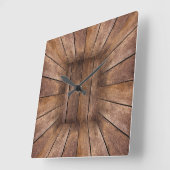Horloge Carrée Cube en bois Abstrait (Angle)