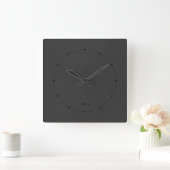 Horloge Carrée Cuir gris foncé Customisé (Maison)