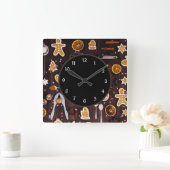 Horloge Carrée Cuisine de vacances (Maison)