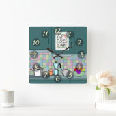 Horloge Carrée Cuisine vintage (Maison)