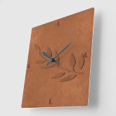 Horloge Carrée Cuivre concassé (Angle)