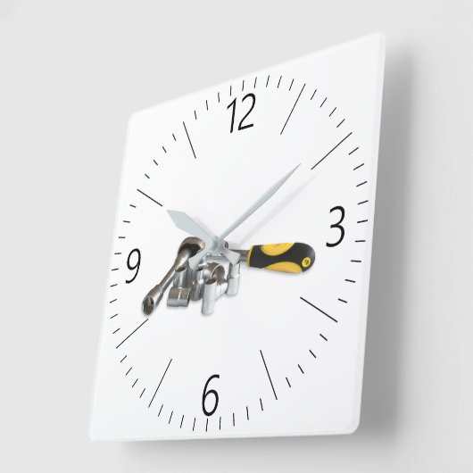 Horloge Carrée Culot wrenches (Angle)