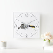 Horloge Carrée Culot wrenches (Maison)