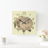 Horloge Carrée cuppy dog (Maison)