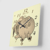 Horloge Carrée cuppy dog (Angle)