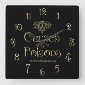 Horloge Carrée Curies et poisons (Recto)