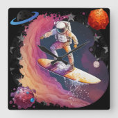 Horloge Carrée Curiosité et connaissance (Recto)