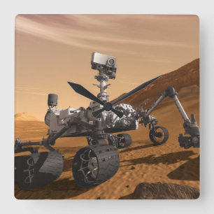 Horloge Carrée Curiosité : Prochain Mars Rover