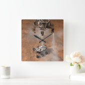 Horloge Carrée Curiosity Arrivant Sur La Surface Martienne. (Maison)