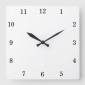 Horloge Carrée Custom Background Color (Recto)