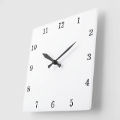 Horloge Carrée Custom Background Color (Angle)