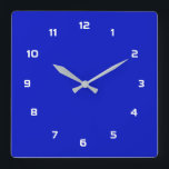Horloge Carrée Custom Colors Police Number Text Name Personalized<br><div class="desc">Belles couleurs personnalisables Horloge - Choisissez / ajoutez vos couleurs arrière - plans et numériques préférées !  
Choisissez Vos Polices Numériques Uniques !
Ajoutez votre texte / nom / date / logo / image ...  ou sinon :)Profitez - Soyez heureux - Soyez en santé !</div>