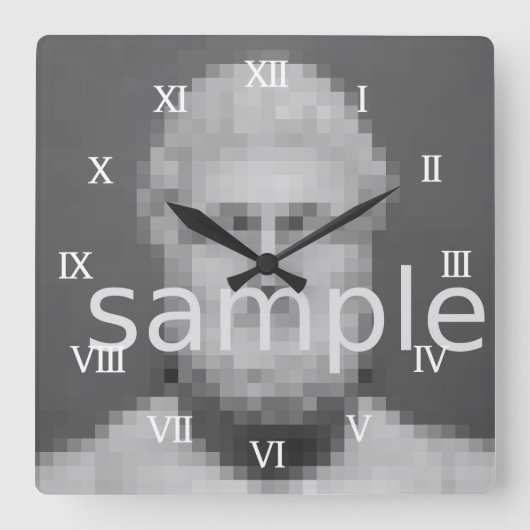 Horloge Carrée Custom photo wall clock | Add your image here (Recto)