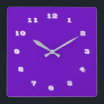 Horloge Carrée Custom Your Colors<br><div class="desc">Belles couleurs personnalisables Horloge - Choisissez / ajoutez vos couleurs arrière - plans et numériques préférées ! Choisissez Vos Polices Numériques Uniques ! Ajoutez votre texte / nom / date / logo / image ...  ou sinon :) Profitez - Soyez heureux - Soyez en santé !</div>