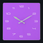 Horloge Carrée Custom Your Colors<br><div class="desc">Belles couleurs personnalisables Horloge - Choisissez / ajoutez vos couleurs arrière - plans et numériques préférées ! Choisissez Vos Polices Numériques Uniques ! Ajoutez votre texte / nom / date / logo / image ...  ou sinon :) Profitez - Soyez heureux - Soyez en santé !</div>