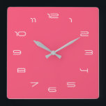 Horloge Carrée Custom Your Colors<br><div class="desc">Belles couleurs personnalisables Horloge - Choisissez / ajoutez vos couleurs arrière - plans et numériques préférées ! Choisissez Vos Polices Numériques Uniques ! Ajoutez votre texte / nom / date / logo / image ...  ou sinon :) Profitez - Soyez heureux - Soyez en santé !</div>