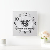 Horloge Carrée Customized Wall Clock (Maison)