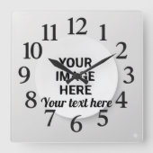 Horloge Carrée Customized Wall Clock (Recto)