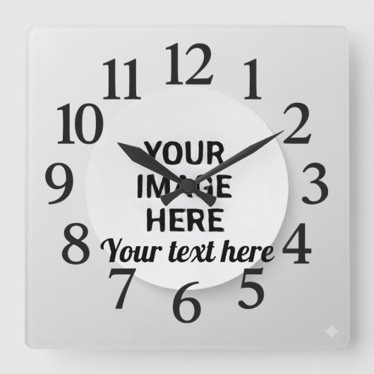Horloge Carrée Customized Wall Clock (Recto)
