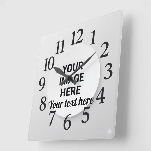 Horloge Carrée Customized Wall Clock (Angle)
