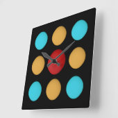 Horloge Carrée CUTE Blue Dots (Angle)