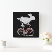 Horloge Carrée Cute Bunny Rabbit (Maison)