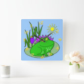 Horloge Carrée Cute Frog Kid's Square Wall Clock (Maison)