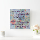 Horloge Carrée Cute Funny massage (Maison)