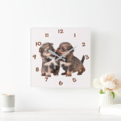 Horloge Carrée Cute Yorkshire (Maison)