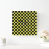 Horloge Carrée Cyber lyme checkerboard pattern (Maison)