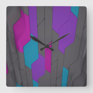 Horloge Carrée Cyber Wall  Square Wall Clock