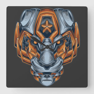 Horloge Carrée Cyborg