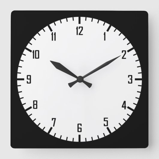 Horloge Carrée Cycle simple (Recto)
