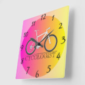 Horloge Carrée Cycliste Wall Clock (Angle)