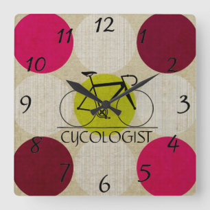 Horloge Carrée Cycliste Wall Clock
