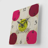 Horloge Carrée Cycliste Wall Clock (Angle)