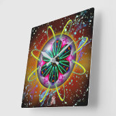 Horloge Carrée Cyclon Orbz Kaleid (Angle)