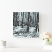 Horloge Carrée Cypress Forest Wall Clock (Maison)