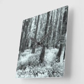 Horloge Carrée Cypress Forest Wall Clock (Angle)