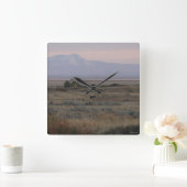 Horloge Carrée D10 Collines de cerfs à queue blanche (Maison)