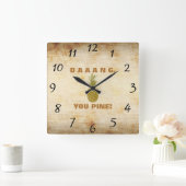 Horloge Carrée Daaang You Pine Wall Clock (Maison)
