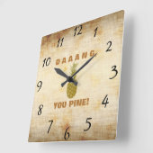Horloge Carrée Daaang You Pine Wall Clock (Angle)