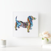 Horloge Carrée Dachshund (Maison)