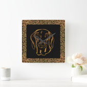 HORLOGE CARRÉE DACHSHUND (Maison)