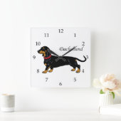 Horloge Carrée Dachshund race de chiens (Maison)