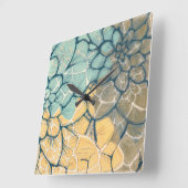 Horloge Carrée Dahlia Dance I (Angle)