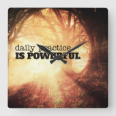 Horloge Carrée Daily Practice (Recto)