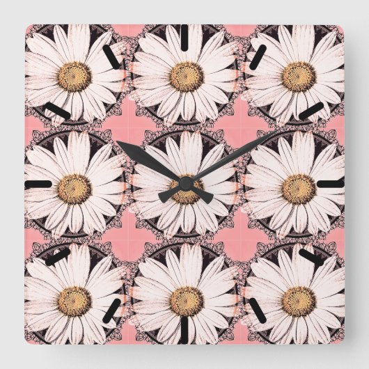 Horloge Carrée Daisy Mae (Recto)